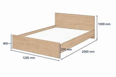 Односпальная кровать, Новый, Каркас без матраса, длина - 200 см at lalafo.kg Односпальная кровать, Новый, Каркас без матраса, длина - 200 см