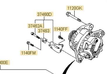 Генератор Hyundai 2011 г., Б/у, Оригинал at lalafo.kg Генератор Hyundai 2011 г., Б/у, Оригинал