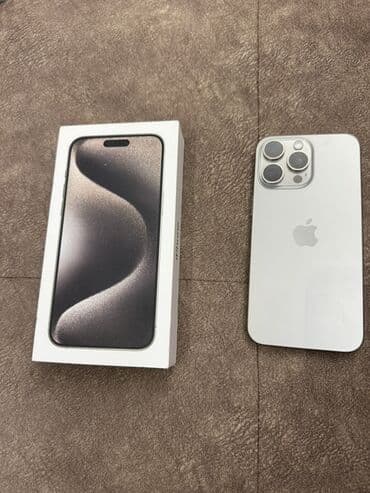 IPhone 15 Pro, Б/у, 512 ГБ, White Titanium, Коробка at lalafo.kg IPhone 15 Pro, Б/у, 512 ГБ, White Titanium, Коробка