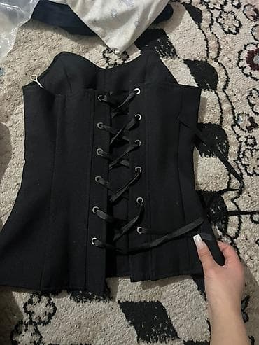 Черный корсет-мишель с шнуровкой - Тип: корсет/баска, формирующий at lalafo.kg Черный корсет-мишель с шнуровкой - Тип: корсет/баска, формирующий