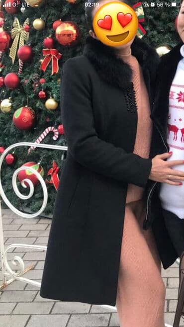 Пальто, Классика, Кашемир, По колено, С поясом, S, XL at lalafo.kg Пальто, Классика, Кашемир, По колено, С поясом, S, XL