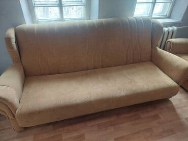 Комплект мягкой мебели, Б/у, цвет - Бежевый at lalafo.kg Комплект мягкой мебели, Б/у, цвет - Бежевый