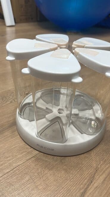 Органайзер для сыпучих продуктов ASCOR — вращающаяся подставка с 5 at lalafo.kg Органайзер для сыпучих продуктов ASCOR — вращающаяся подставка с 5