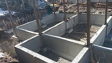 Монолитный железобетонный фундамент под частный дом/коттедж. - Тип at lalafo.kg Монолитный железобетонный фундамент под частный дом/коттедж. - Тип