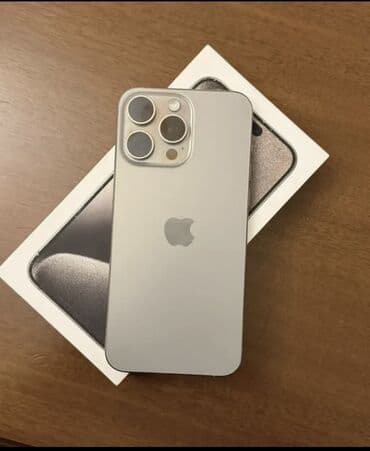 IPhone 15 Pro Max, Б/у, 256 ГБ, Natural Titanium, Чехол, Защитное стекло, Коробка, 90 % at lalafo.kg IPhone 15 Pro Max, Б/у, 256 ГБ, Natural Titanium, Чехол, Защитное стекло, Коробка, 90 %