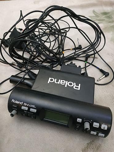 Ударная установка на мощной раме, с педами "Lemon", с модулем "Roland at lalafo.kg Ударная установка на мощной раме, с педами "Lemon", с модулем "Roland