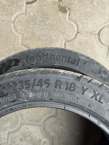Шины 235 / 45 / R 18, Лето, Б/у, Комплект, Легковые, Германия, Continental at lalafo.kg Шины 235 / 45 / R 18, Лето, Б/у, Комплект, Легковые, Германия, Continental