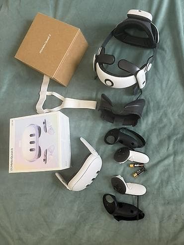 Meta Quest 3 128Gb с топовым креплением и доп питанием — автономный at lalafo.kg Meta Quest 3 128Gb с топовым креплением и доп питанием — автономный