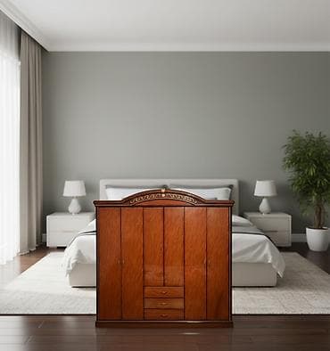 Спальный гарнитур в классическом стиле, древесный глянец с at lalafo.kg Спальный гарнитур в классическом стиле, древесный глянец с