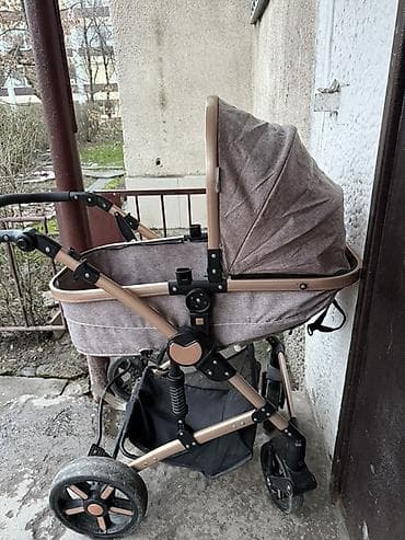 Универсальная детская коляска-люлька 2-в-1 - Просторная жёсткая at lalafo.kg Универсальная детская коляска-люлька 2-в-1 - Просторная жёсткая