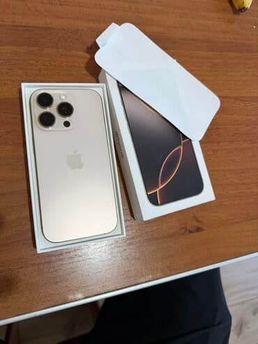 IPhone 16 Pro, Б/у, 512 ГБ, Desert Titanium, Коробка, 100 % at lalafo.kg IPhone 16 Pro, Б/у, 512 ГБ, Desert Titanium, Коробка, 100 %