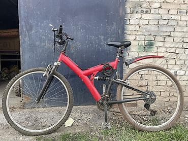 Горный велосипед с двухподвесной рамой - Размер колес: 26" - Рама at lalafo.kg Горный велосипед с двухподвесной рамой - Размер колес: 26" - Рама