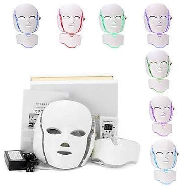 LED световая маска для лица и шеи 7 Цветов + микротоки LED-маска для at lalafo.kg LED световая маска для лица и шеи 7 Цветов + микротоки LED-маска для
