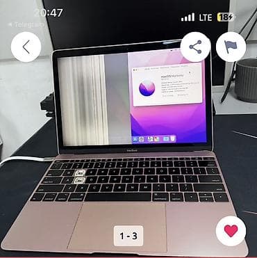 Ноутбук Apple (MacBook) 12 ", M3, 2017 год, ОЗУ, RAM: 8 ГБ at lalafo.kg Ноутбук Apple (MacBook) 12 ", M3, 2017 год, ОЗУ, RAM: 8 ГБ