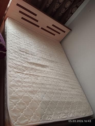 Спальный гарнитур, Новый, Двуспальная кровать, Кыргызстан, ДСП, Самовывоз, цвет - Бежевый at lalafo.kg Спальный гарнитур, Новый, Двуспальная кровать, Кыргызстан, ДСП, Самовывоз, цвет - Бежевый