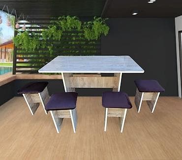 Тигүүчүлөр үчүн отургучтар: Стол для кухни табуреткалар для домашнего использования гостевой стол lalafo.kg да — 3 Тигүүчүлөр үчүн отургучтар: Стол для кухни табуреткалар для домашнего использования гостевой стол — 3