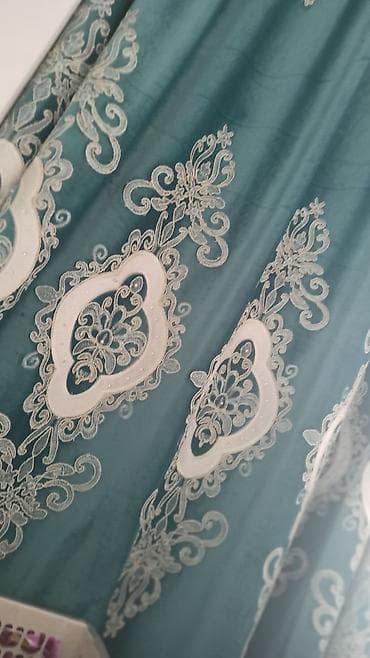 Тюлдар: Плотные шторы с декоративной вышивкой - Цвет: глубокий lalafo.kg да — 1 Тюлдар: Плотные шторы с декоративной вышивкой - Цвет: глубокий — 1