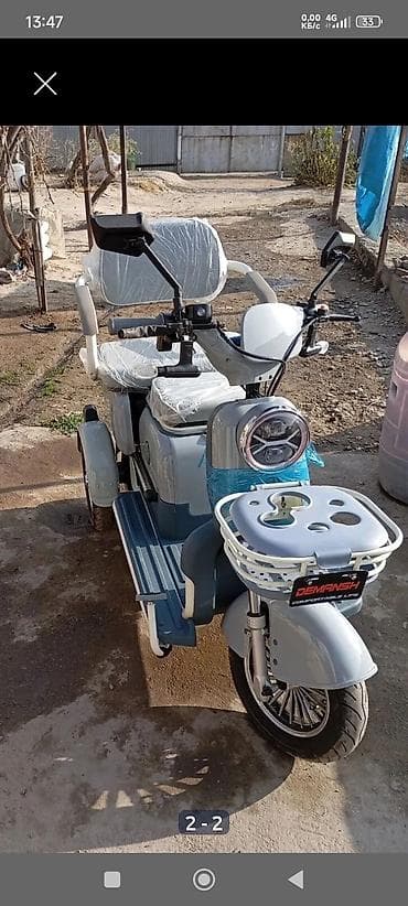 Электрический трёхколёсный скутер DEMANSH - Трёхколёсная конструкция at lalafo.kg Электрический трёхколёсный скутер DEMANSH - Трёхколёсная конструкция