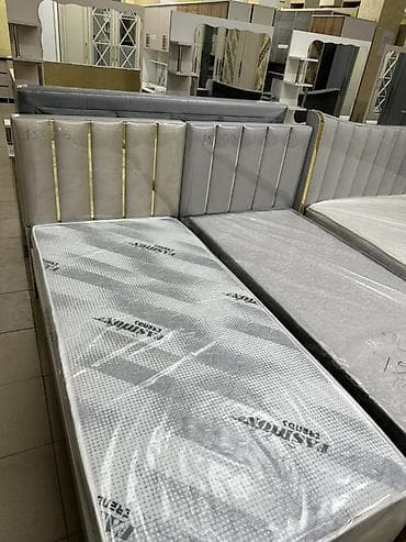 Бир жарым керебеттер: Бир кишилик керебет, Жумшак башы менен, узуну - 200 см lalafo.kg да — 1 Бир жарым керебеттер: Бир кишилик керебет, Жумшак башы менен, узуну - 200 см — 1