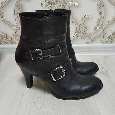 Ботинки, 39, Прима, Б/у, цвет - Черный, Самовывоз at lalafo.kg Ботинки, 39, Прима, Б/у, цвет - Черный, Самовывоз