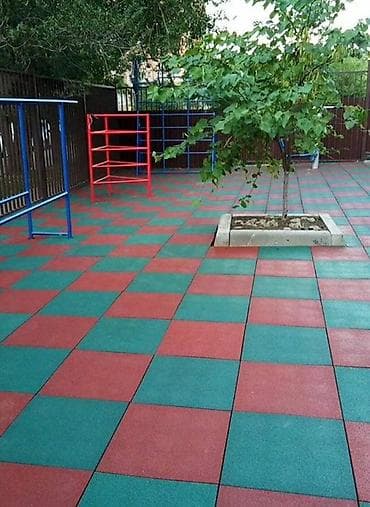 Резиновая плитка для детских и спортивных площадок - Назначение at lalafo.kg Резиновая плитка для детских и спортивных площадок - Назначение