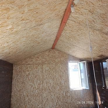 Бытовка/дачный модуль 1-этажный - Каркасный модуль с двускатной at lalafo.kg Бытовка/дачный модуль 1-этажный - Каркасный модуль с двускатной