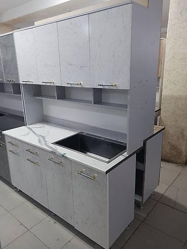 Кухонный гарнитур, цвет - Серый at lalafo.kg Кухонный гарнитур, цвет - Серый