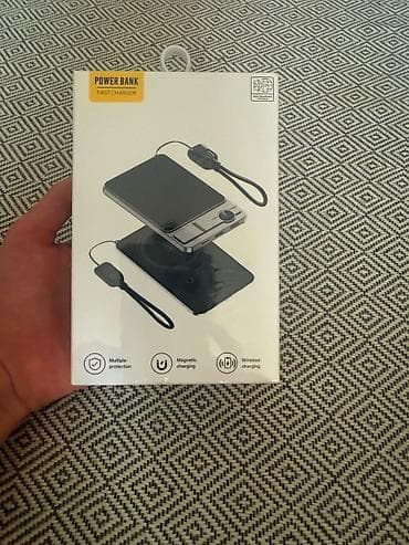 Повербанк с магнитной и беспроводной зарядкой Особенности: - Быстрая at lalafo.kg Повербанк с магнитной и беспроводной зарядкой Особенности: - Быстрая
