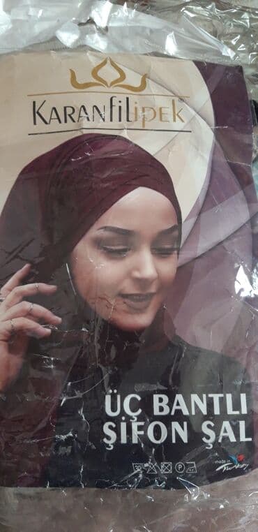 Платок, Лето, Шифон, Однотонный at lalafo.kg Платок, Лето, Шифон, Однотонный