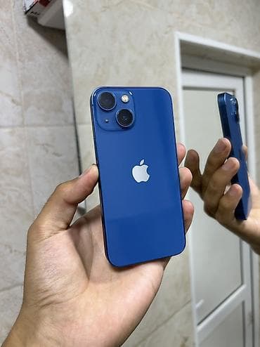 IPhone 13 mini, Новый, 128 ГБ, Синий, Чехол, 75 % at lalafo.kg IPhone 13 mini, Новый, 128 ГБ, Синий, Чехол, 75 %