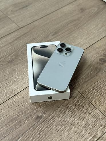 IPhone 15 Pro, Б/у, 256 ГБ, Natural Titanium, Коробка at lalafo.kg IPhone 15 Pro, Б/у, 256 ГБ, Natural Titanium, Коробка