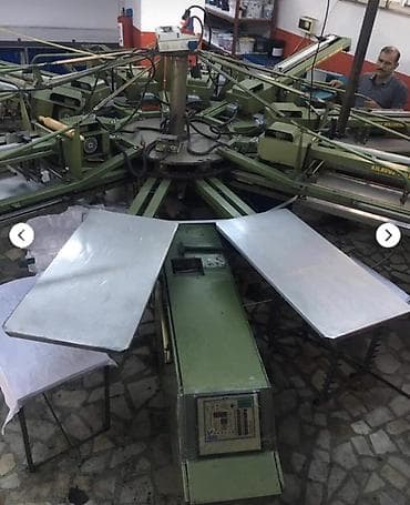 ШЕЛКОГРАФИЯ АТОМАТ Автоматическая карусельная трафаретная печатная at lalafo.kg ШЕЛКОГРАФИЯ АТОМАТ Автоматическая карусельная трафаретная печатная