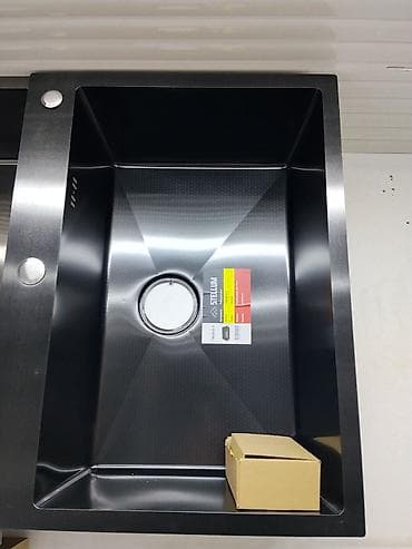 Ванна үчүн раковиналар: Кухонная мойка STELLUM, накладная/врезная, прямоугольная, цвет lalafo.kg да — 1 Ванна үчүн раковиналар: Кухонная мойка STELLUM, накладная/врезная, прямоугольная, цвет — 1