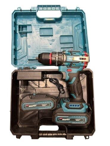 Аккумуляторная ударная дрель-шуруповерт в кейсе. Комплектация: - at lalafo.kg Аккумуляторная ударная дрель-шуруповерт в кейсе. Комплектация: -