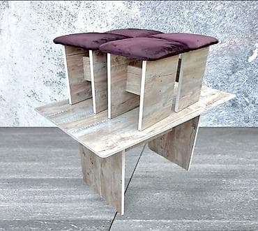 Кухонный стол и стул, Новый, Платная доставка, цвет - Бежевый at lalafo.kg Кухонный стол и стул, Новый, Платная доставка, цвет - Бежевый