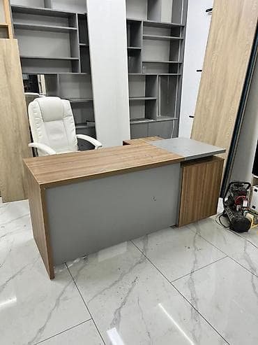 Комплект офисной мебели, Стул, МДФ, цвет - Серый at lalafo.kg Комплект офисной мебели, Стул, МДФ, цвет - Серый