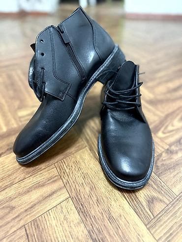 Мужские зимние ботинки-дерби из черной гладкой кожи. (Lloyd) lalafo.kg да — 2 Мужские зимние ботинки-дерби из черной гладкой кожи. (Lloyd) — 2