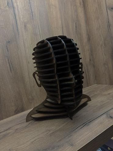 Декоративная скульптура «Голова» из МДФ/фанеры, модульная. - at lalafo.kg Декоративная скульптура «Голова» из МДФ/фанеры, модульная. -