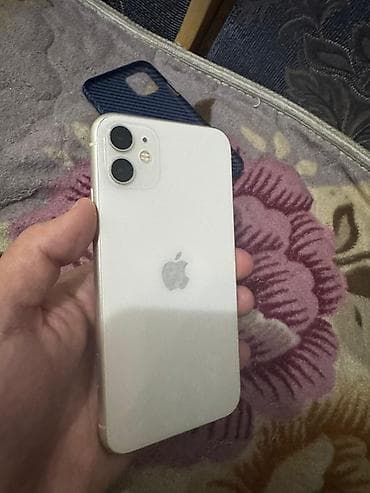 IPhone 11, 64 ГБ, Белый, Чехол, 100 % at lalafo.kg IPhone 11, 64 ГБ, Белый, Чехол, 100 %