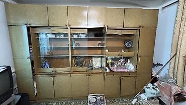 Стенка-шкаф, Тип стенки-шкафа: Модульная, Для зала, Особенности: Для хранения посуды at lalafo.kg Стенка-шкаф, Тип стенки-шкафа: Модульная, Для зала, Особенности: Для хранения посуды