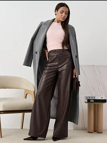 Женские брюки-палаццо из эко-кожи Брюки новые много количество пишите at lalafo.kg Женские брюки-палаццо из эко-кожи Брюки новые много количество пишите