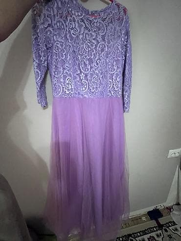 Вечернее платье, Пышное, Длинная модель, Фатин, С рукавами, L at lalafo.kg Вечернее платье, Пышное, Длинная модель, Фатин, С рукавами, L