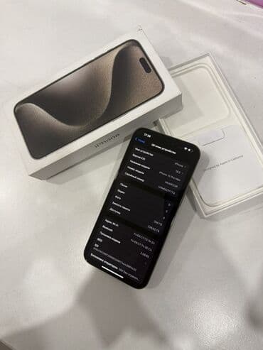 IPhone 15 Pro Max, 256 ГБ, Natural Titanium, Коробка, 86 % at lalafo.kg IPhone 15 Pro Max, 256 ГБ, Natural Titanium, Коробка, 86 %
