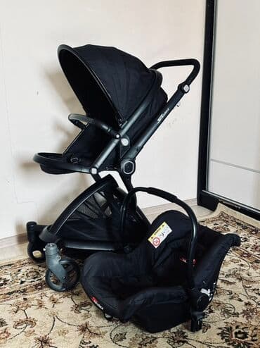 Коляска, цвет - Черный, Б/у at lalafo.kg Коляска, цвет - Черный, Б/у