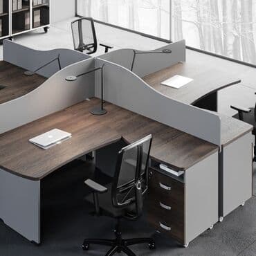 Комплект офисной мебели, Новый, Шкаф, Комод, Полка, ДСП, Бесплатная доставка, цвет - Серый at lalafo.kg Комплект офисной мебели, Новый, Шкаф, Комод, Полка, ДСП, Бесплатная доставка, цвет - Серый