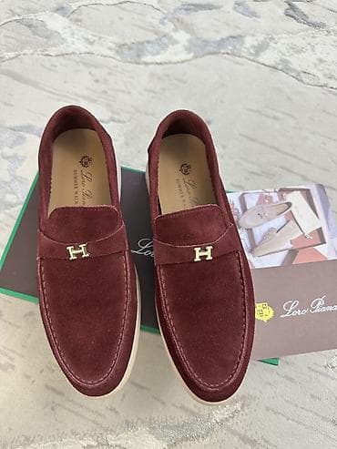 Бордовые лоферы из натуральной замши Loro Piana.Один выход, состояние at lalafo.kg — 2 Бордовые лоферы из натуральной замши Loro Piana.Один выход, состояние — 2