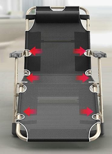 Складной шезлонг-кресло с подножкой и подголовником - lalafo.kg да Складной шезлонг-кресло с подножкой и подголовником -