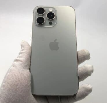 IPhone 15 Pro Max, Б/у, 256 ГБ, Natural Titanium, 85 % at lalafo.kg IPhone 15 Pro Max, Б/у, 256 ГБ, Natural Titanium, 85 %