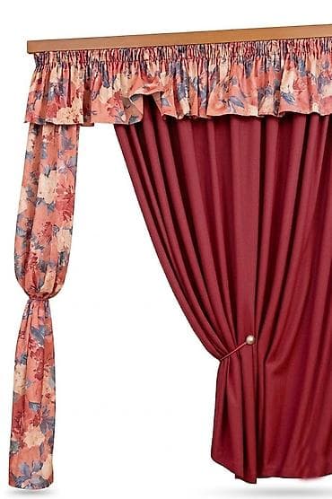 Шторы для дома, тюль бордо - 2.5 м х 2. 70 м + ламбрекен + рукав at lalafo.kg Шторы для дома, тюль бордо - 2.5 м х 2. 70 м + ламбрекен + рукав