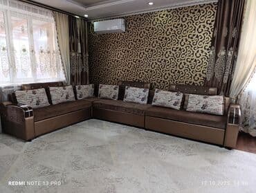 Угловой диван, C подушками, Трехместный at lalafo.kg Угловой диван, C подушками, Трехместный